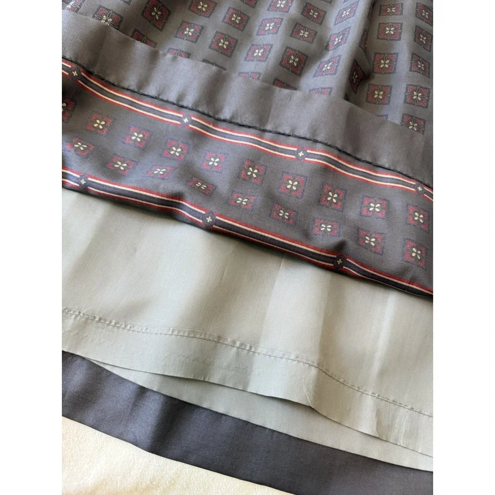 Vintage  Silk Pleated Midi Skirt 8 By J. Davis Ltd. Grandmacore Lined